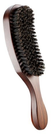 LALADEFIEE Bartbürste Aus Birnenholz Mit Wildschweinborsten Massaggriff Styling Bürste Für Männer Bartpflege Und Gesichtsreinigung Friseurwerkzeug