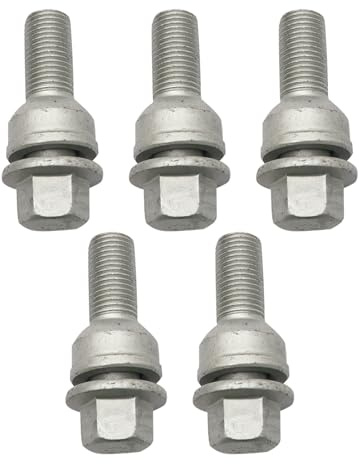 Callume Radschrauben Set – 5 Stück Radbolzen Kompatibel mit Audi A8 Q3 Q5 8RB Q7 4MB 4MG Q8 4MN Kompatibel mit VW Touareg CR7 – 8R0601295