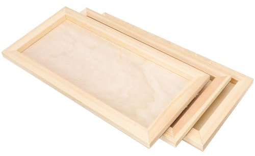 Gogogmee 3 Cornici Di Argilla Fai Da Te Cornici Vuote in Legno Per Bambini D'Arte Per Pittura E Progetti Creativi