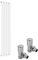 ELEGANT Modern Vertical Radiator Single Designer White Tall Upright Radiators Central Heating Wall Panel 1600 x 300 mm with Chrome Valves