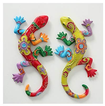 Boltze Wandobjekt 2er-Set - Eidechsen Exotic - Dekofiguren Tiere Fantasy