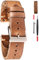 Herrenarmbänder, Weich Horween Leder Uhrenarmband, 22mm Schnellverschluss Vintage Uhrenarmbänder