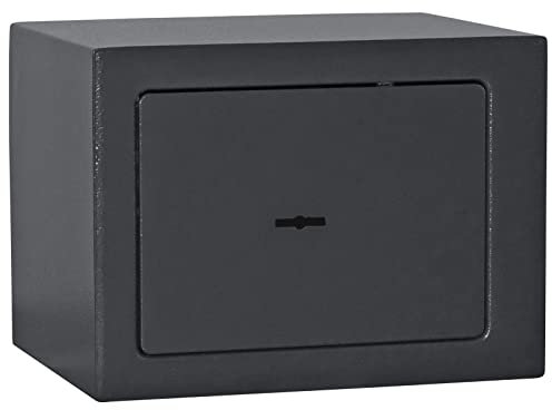 Rottner cassaforte a mobile Jupiter 1, serratura a doppia mappa, grigio antracite, LxHxP 23x17x17 cm, kit di fissaggio incluso