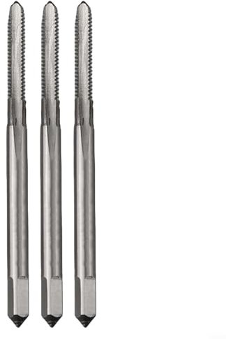 Jeu de tarauds filetés en acier rapide - 3 cannelures - Résistance à l'usure - Convient pour perceuses et fraiseuses