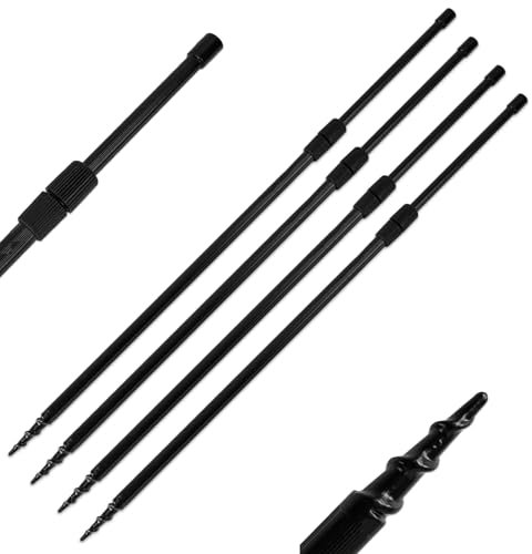 4 Stück Rutenhalter Bankstick Alu storm pole Drill 16/12mm 50-90cm