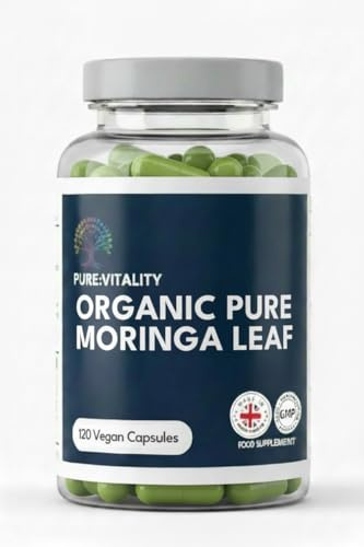 Pure Moringa Leaf - 120 Vegan Capsules - High Strength Moringa Oleifera - 500mg per Capsule - GMP HACCP UK Certified - 4 Month Supply - NO EXTRACTS - Pure ONLY