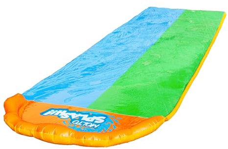 MOLTO | Scivolo doppio con Splashboost 5,38 m per 2 – Scivolo d'acqua per bambini con accelerazione extra – Gioco d'acqua per giardino e piscina