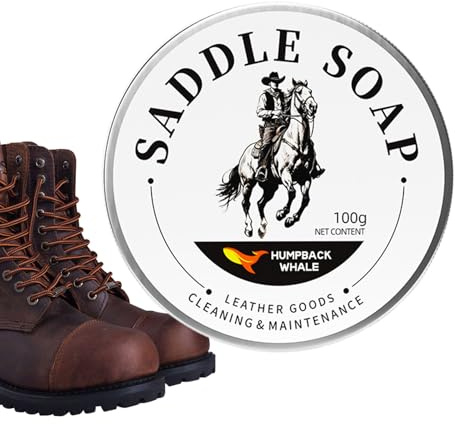 Jabón Para Silla De Montar - 125 G De Limpiador Natural, Acondicionador Y Kit De Cuidado Del Cuero | Crema De Restauración De Sillas De Montar Boot Tack, Suaviza Protege Revive | Incluye Paño Aplicado