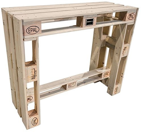 Schroth Home Pali Biertisch 124 x 47 x 105 cm – Biertisch aus Holz – Festzelttisch aus Paletten– robust massiv pflegeleicht