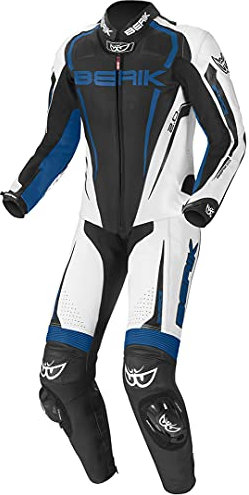 Berik Race-X 1-Teiler Motorrad Lederkombi, schwarz/weiß/blau, 60