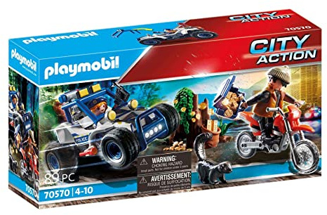 PLAYMOBIL City Action 70570 Polizei-Geländewagen: Verfolgung des Schatzräubers, Für Kinder von 4-10 Jahre