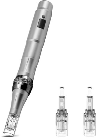 Derma-pen Microneedling Pen, Professionale Penna Derma per la Crescita di Capelli e Barba, Penna Elettrica per la Cura Della Pelle per Uomini e Donne Uso Domestico