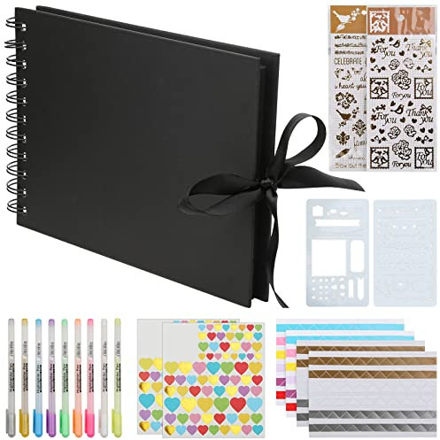 Sammelalbum A5 Fotoalbum Zum Selbstgestalten Mit Blitzstift Farbaufkleber DIY Geschenke für Babys, Paare, Freunde, Familie