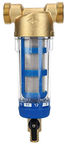 Wasserfilter Wiederverwendbare Spin-Down-Sediment-Wasserfilter, Wasserhahn Wasserfilter Wasser Water Filter Vorfilter Sedimentfilter Außengewinden für Brunnenwasserschlauch-Sedimentfilter 3/4
