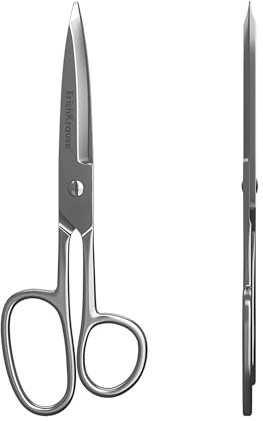 Ciseaux 18 cm en acier inoxydable avec lames 4D ergonomiques - Ciseaux universels avec lames en acier inoxydable - Ciseaux polyvalents pour la maison, le bureau, la cuisine et l'école - Ciseaux de