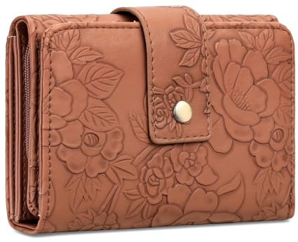 SENDEFN Geldbörse Damen,Portemonnaie Mittelgroß Leder,Geldbeutel Damen Zipper ​mit Münzfach & RFID-Schutz