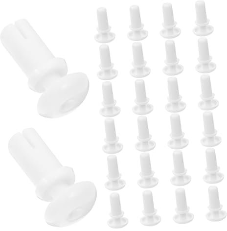 COSMEVIVI Car Body Fasteners 100pcs White Plastic Rivets Expansion Clips Microwave Locking Button Fix Kit