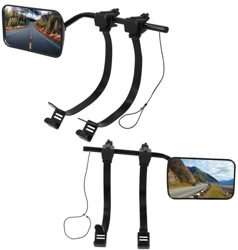 Gekufa 2 specchietti per roulotte, specchietto retrovisore regolabile, per roulotte, roulotte, specchietto retrovisore per tutti i veicoli comuni, specchio per roulotte regolabile a 360° universale