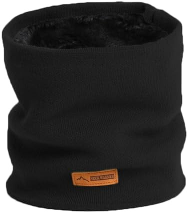 KeliSphere Winter Thermal Fleece Neck Warmer Thick Knit Cold Weather Scarf