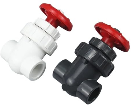 1Pcs UPVC I.D 20/25/32/40/50mm Gate Valve Flow Control PVC Sluice Switch PVC Ball Valve for Garden Irrigation Aquarium AC230V)(Inner Dia20mm(dn15),Dark Gray)