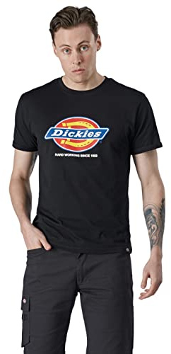 Dickies - T-Shirt for Men, Denison T-Shirt, Crewneck, Black, XL