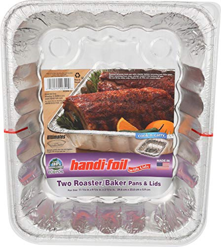 HANDI FOIL Roaster Baker Pans Lids Set, 2 Count