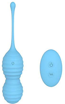 Remote Controlled Kegel Exercises with 6 Different Vibration Modes Ben Wa Balls, for Vagina Leak and Bladder Control, Pelvic Floor Muscle Trainers, Recovery of Childbirth,Blue