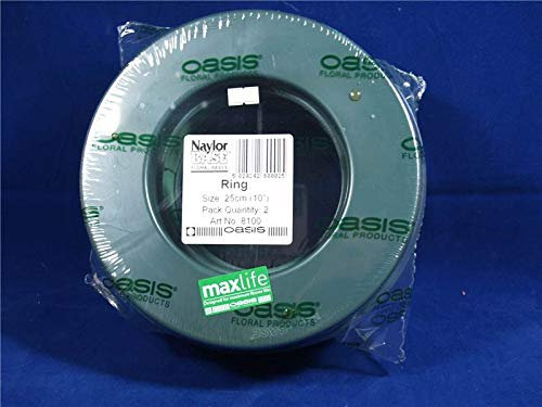 2 x Florist Floral Foam Plastic Backed 10 (10 Inch) Wreaths Rings Funeral Tribute Christmas Wet Foam Oasis Val Spicer
