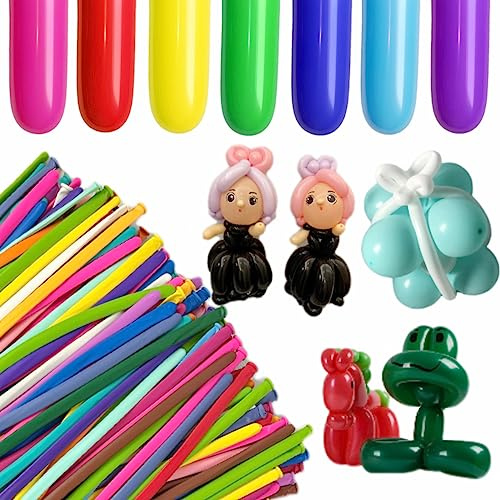 EBLLIWSM 200 PCS Latex Twisting Balloons 260Q Magic Balloons Assorted Color Long Balloons for Animal Shape Party Decorations Wedding Birthday Holiday