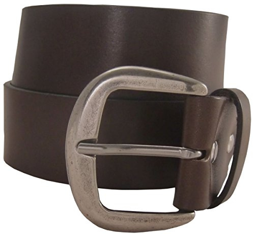 BELTINGER Ceinture en cuir de jean pleine fleur 4,5 cm | Ceinture large en cuir pour femme homme 45mm | Ceinture en cuir véritable | Marron 90cm