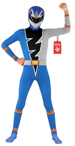 Morphsuits Blå Dinosaurie Helkroppsdräkt för Barn - Heltäckande Blå Barnkostym - Rolig Halloween Maskerad