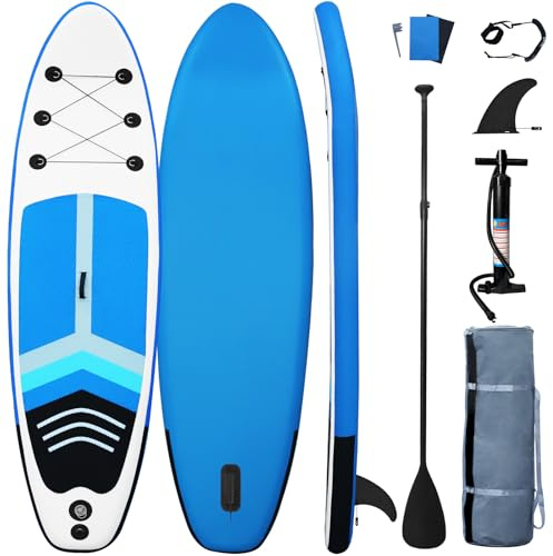 GZKYYLEGS Stand Up Paddle Board, Yoga Board with Durable SUP Accessories & Carry Bag - Wide Stance, Surf Control, Non-Slip Deck, Leash, Paddle and Pump for Youth & Adult