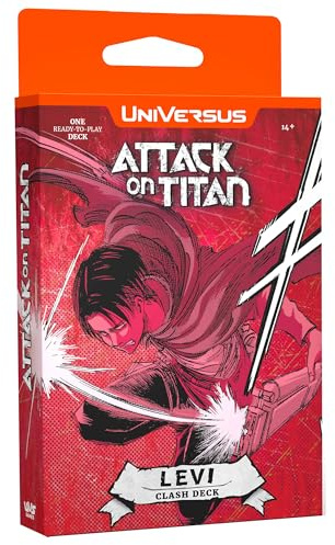 Universus Attack on Titan: Battle for Humanity - Clash Deck Levi - Ready to Play Character Deck, Deck-Building Collectible Card Game, AOT Licensed