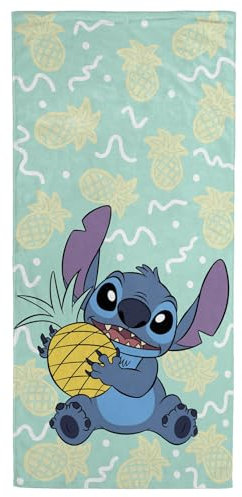 Jay Franco Disney Stitch Kids Bath Pool Beach Towel - Super Soft & Absorbent 100% Cotton Towel - Measures 28 x 58