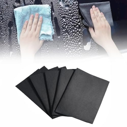 Verdicktes Magisches Reinigungstuch, Glasreinigungstücher, Keine Fusseln, Keine Wasserflecken und Spuren, Mikrofasertücher, am Besten für Glas und Glatte Oberflächen (5, M)