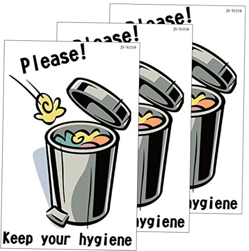 OKUMEYR Adesivi Per Wc 3 Pezzi, Adesivo Per Copriwater Segnale Di Avvertimento, Decorazione Bagno Removibile Per Superfici Lisce, Adatti a Bagni Pubblici e Domestici