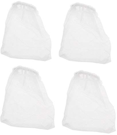 Hattba Lot de 4 sacs filtrants réutilisables en nylon pour aquarium - Pour nettoyer les graviers électriques - Changeur d'eau - Rondelle de sable