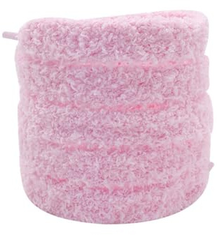 Codulu fluffiga skosnören plysch skosnören 1,5 cm platta ersättningar skosnören för kvinnor barn sneaker atletisk stövel vardagsskor – 100 cm –, Rosa, 100