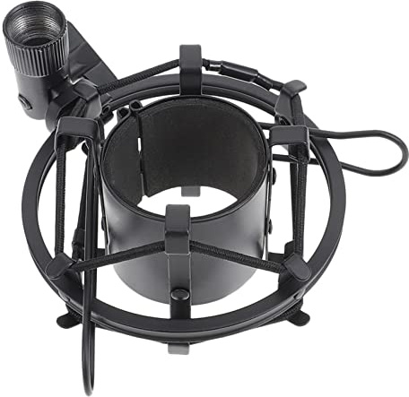 VICASKY Support De Microphone De Bureau En Métal Noir Réglable Anti-vibration, Pied De Micro Pour Podcast, Enregistrement Et Réunion En Ligne