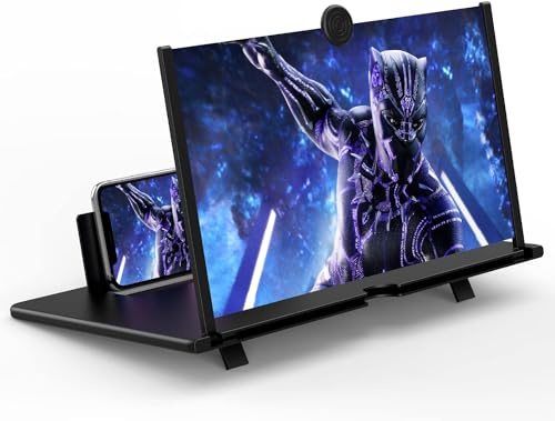 SagTuol Amplificador de Pantalla para movil, Lupa para móvil 20 Pulgadas, 3D HD Amplificador Pantalla movil para Ver películas y vídeos para Todos los Smartphones