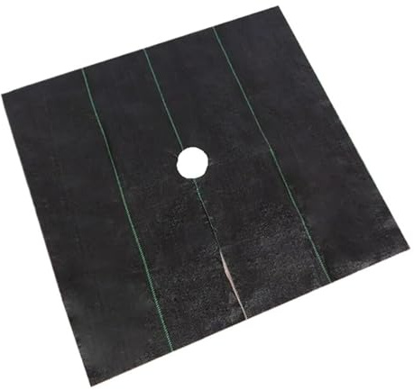 HXNXSY Malla Antihierbas,Anillo de Mantillo Anti Hierbas Esteras de Control malezas,Cubresuelos Negro para Huerto Raíces de Árboles Taludes Control de Erosión Jardín Césped Artificial(50pc,1.5mx1.5m)