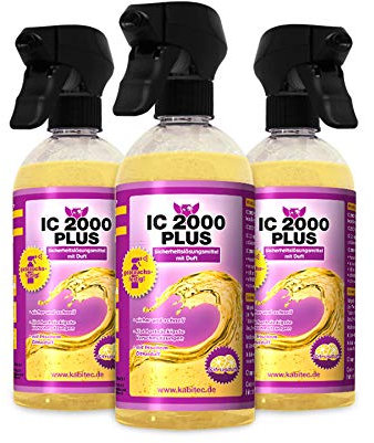 KABITEC IC 2000 PLUS Sicherheitslösungsmittel mit Duft Set - 3x 500 ml, gebrauchsfertig im hochwertigen Handsprühgerät¦ Universal-Reiniger in Profi-Qualität, Nikotinentferner Industriereiniger