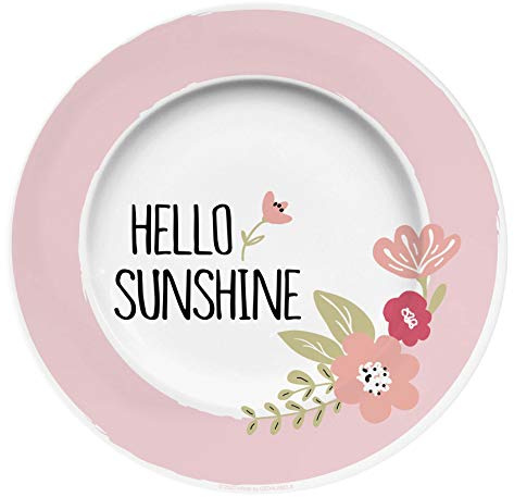 Teller Hello Sunshine 20cm | Frühling | Frühstück | Dessert | Kuchenteller | GEDA | GEDA Labels | Blumen