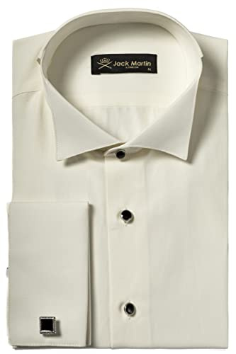 Jack Martin - Chemise de Smoking Col Cassé & Boutons de Manchette - Coupe Slim - Poignets Français