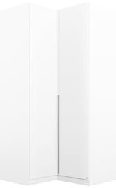 Rauch Möbel Alabama Eckschrank Schrank Kleiderschrank Weiss, 2-türig, Inklusive Zubehörpaket Basic, 1 Kleiderstange, 5 Einlegeböden, BxHxT 100x210x102 cm