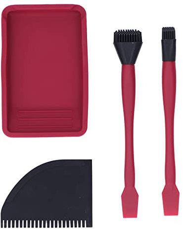 Kit de 4 Accessoires pour Application de Colle, Kit De Colle Silicone, Glue Brush, Kit De Colle 2 Pinceaux 1 Peigne Et 1 Plateau Application Ensemble Applicateur De Colle pour Le Travail du Bois