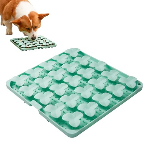 Dog Feeding Mat, Silicone Puzzle Feeder, Suction Cup Base, Slow Feeder for Dry and Wet Food, Leak Proof Edges| Hundebeschäftigung für alle Hunderassen