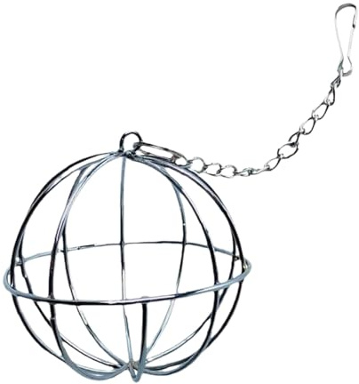 Rukjmqi Hay Feeder Ball, Hay Feeder Ball, Grass Ball Game Chew Toy Made of Stainless Steel, Hay Rake Ball for Rabbits, Hamsters, Chinchillas, Small Animals, Hay Dispenser
