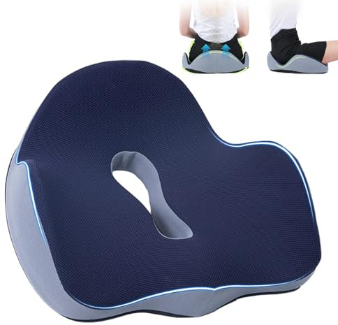 Grill Magic Sitzkissen Orthopädisch, Sitzkissen Bürostuhl Ergonomisches Lindert Schmerzen an Steißbein und Ischias,Memory Foam,vergrößerte Version