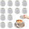 XPJBKC 12 Pcs Mini milk jug, 110 ml White Ceramic Milk Jug Small, Reusable Milk Jugs Small Gravy Jug, Mini Milk Frothing Jug Sauce Jug Fingerprint Creamer Pitcher for Milk Coffee Sauces without Handle